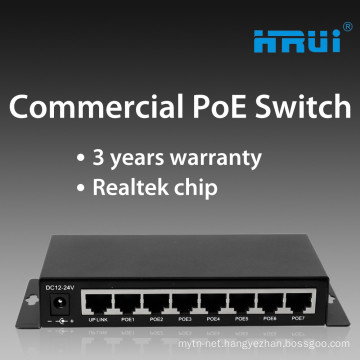 10/100/1000Mbps 24V passive poe switch 8 ports